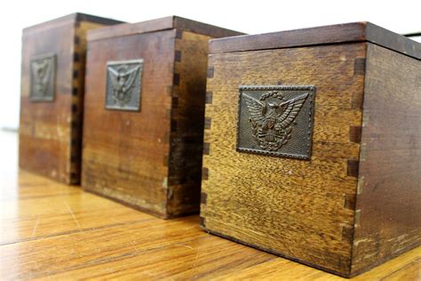 dovetail wood box metal top|vintage dovetail boxes.